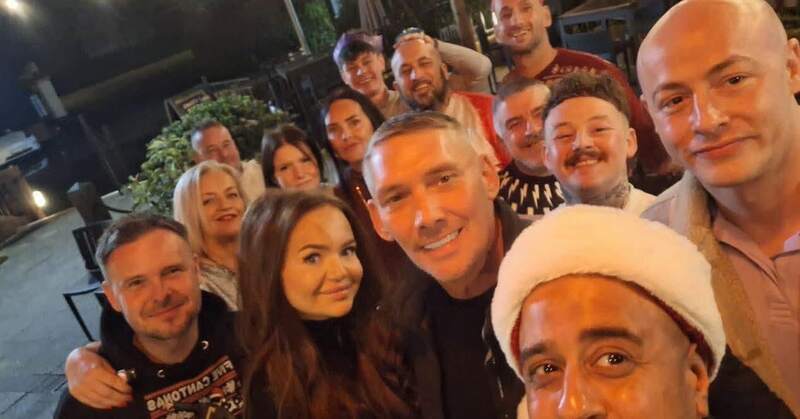 A group selfie of the Seasons team on a Christmas night out